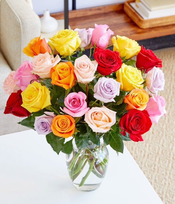 Two Dozen Rainbow Roses - Image 3