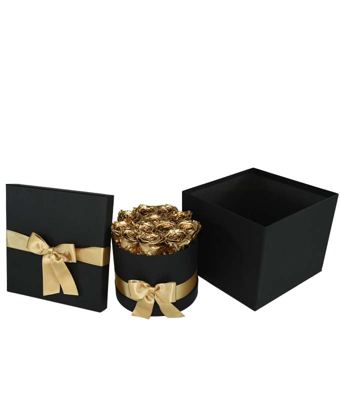 Luxury Gold Forever Roses - Image 3