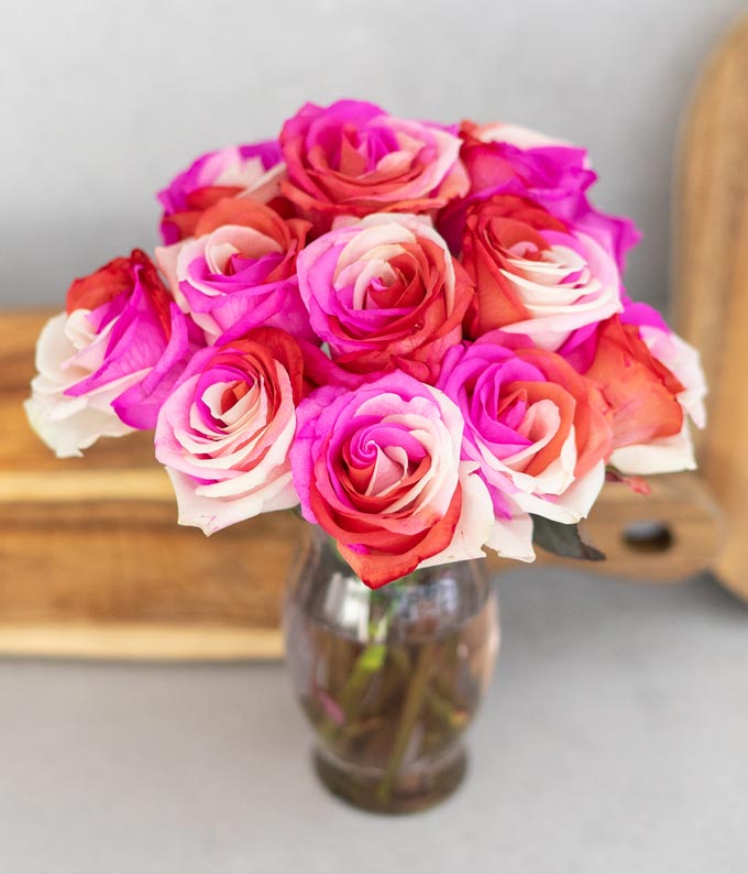 One Dozen Wild Pink Roses - Image 4