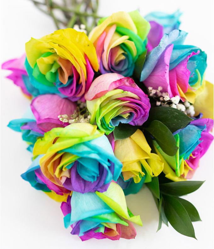 Congrats! One Dozen Tie Dye Roses - Image 5