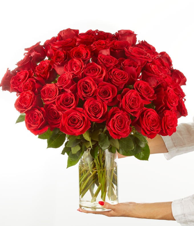 50 Red Roses Bundle with Chocolates & Bear - Image 5