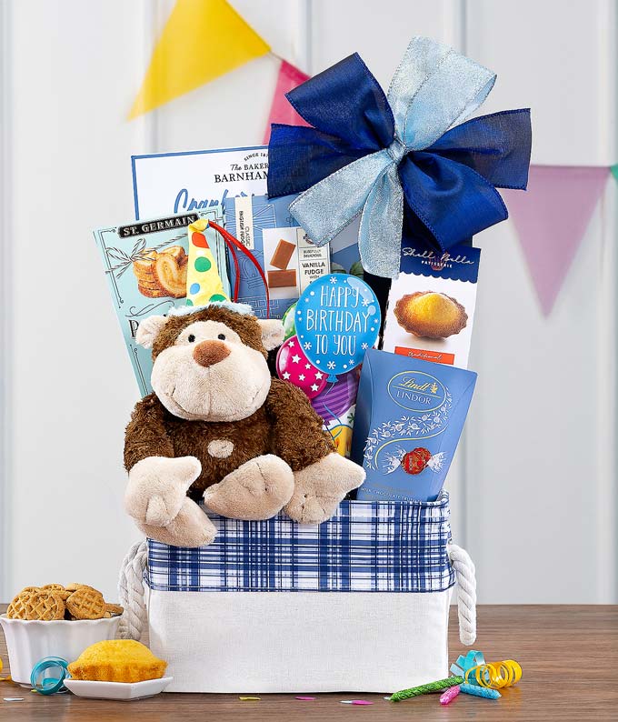 Happy Birthday Party Monkey Basket