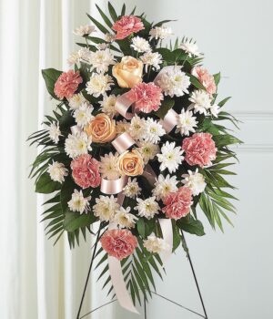 Pastel Floral Sympathy Standing Spray