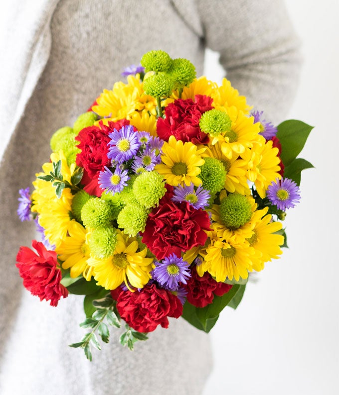 Festive Floral Garden with Birthday Balloon - Image 3