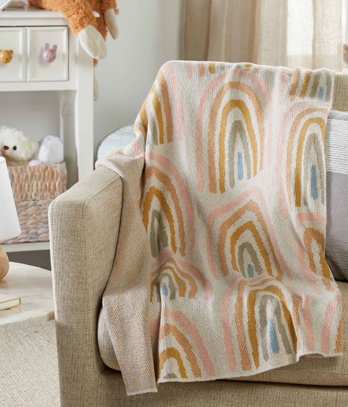 Pink Rainbow Baby Blanket - Image 2